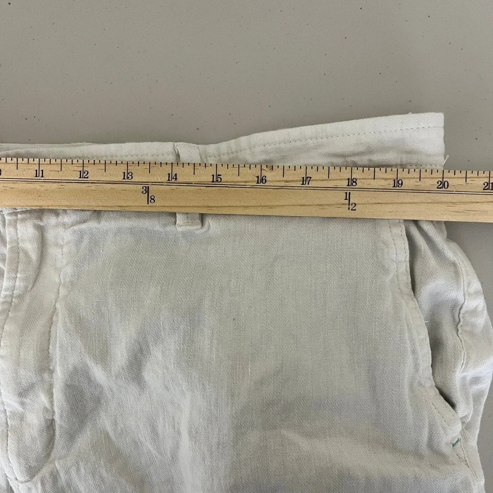 Tommy‎ Bahama Mens 42x9 Linen Blend Herringbone Shorts Off White ST890098